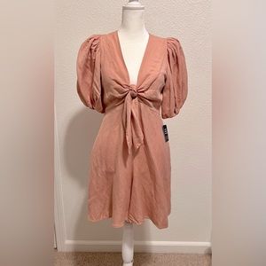 NWT Express Skort Romper Linen Peach/Pink Sz XS